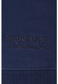 Superdry bluza damska kolor granatowy gładka. Kolor: niebieski. Materiał: włókno, materiał. Wzór: gładki. Styl: klasyczny #3