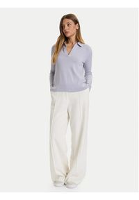 Calvin Klein Sweter LV044A305G Błękitny Regular Fit. Kolor: niebieski. Materiał: syntetyk #3