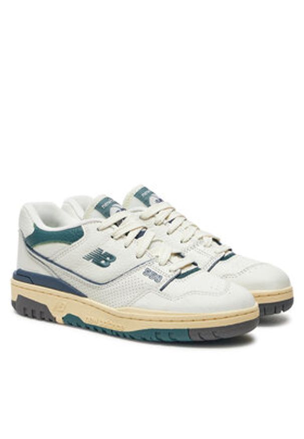 New Balance Sneakersy BB550PTB Biały. Kolor: biały. Materiał: skóra