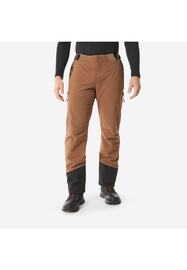 quechua - Spodnie turystyczne męskie Quechua SH500 Warm. Kolor: wielokolorowy, czarny, brązowy. Materiał: materiał, tkanina. Sezon: zima