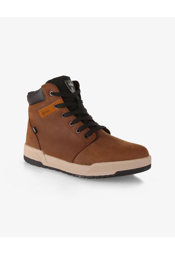 Kilpi LOMAR HIGH WP-M męskie buty sportowe. Kolor: brązowy. Materiał: nylon. Styl: sportowy