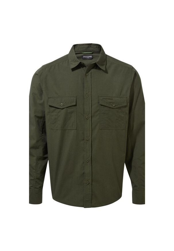 CRAGHOPPERS - Koszula turystyczna męska Craghoppers Kiwi LS Shirt. Kolor: zielony