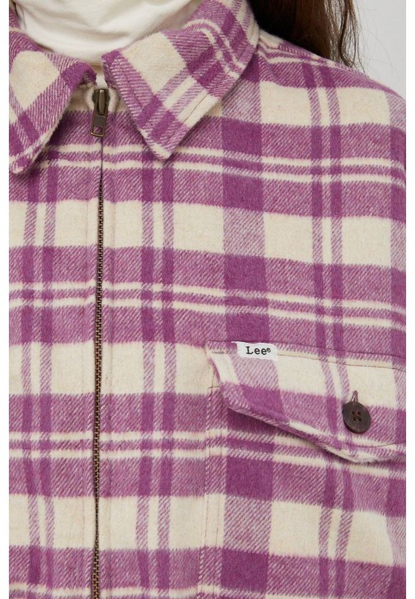 Lee - LEE 90S WORKWEAR OVERSHIRT DAMSKA KOSZULA DARK PLUM L46VAU33 112321189