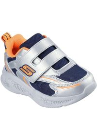 skechers - Buty sportowe dla dzieci Skechers Meteor lights Glow. Okazja: na co dzień. Kolor: szary. Materiał: materiał #1