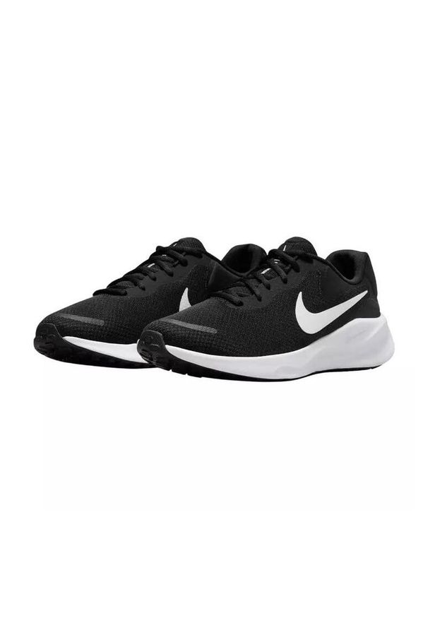 Tenisówki Nike Model Revolution 7 Kolor Czarny. Kolor: czarny. Materiał: syntetyk, tkanina, materiał. Szerokość cholewki: normalna. Model: Nike Revolution. Sport: bieganie