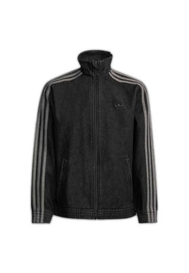 Adidas - adidas Kurtka jeansowa Firebird KE2965 Czarny Loose Fit. Kolor: czarny. Materiał: bawełna