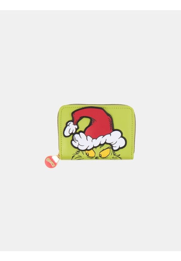 Sinsay - Portfel z imitacji skóry Grinch - zielony. Kolor: zielony. Materiał: skóra