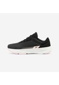 Decathlon - Buty sportowe damskie Essential Icon. Kolor: czarny, różowy, wielokolorowy. Materiał: syntetyk, kauczuk. Szerokość cholewki: normalna. Sport: bieganie, fitness