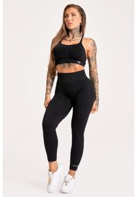 GYM GLAMOUR - Legginsy fitness damskie Gym Glamour push up 2.0. Kolor: czarny. Sport: fitness