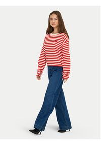 only - ONLY Bluzka Livina 15359682 Czerwony Regular Fit. Kolor: czerwony. Materiał: bawełna #3