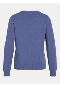 Vila Sweter Ril 14054177 Niebieski Regular Fit. Kolor: niebieski. Materiał: syntetyk