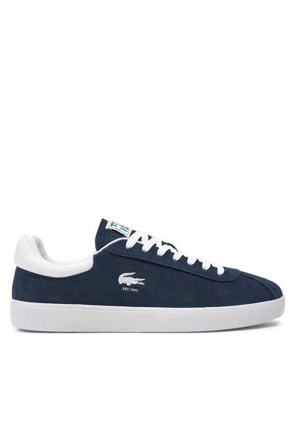 Lacoste Sneakersy 746SMA0065 Granatowy. Kolor: niebieski. Materiał: zamsz, skóra
