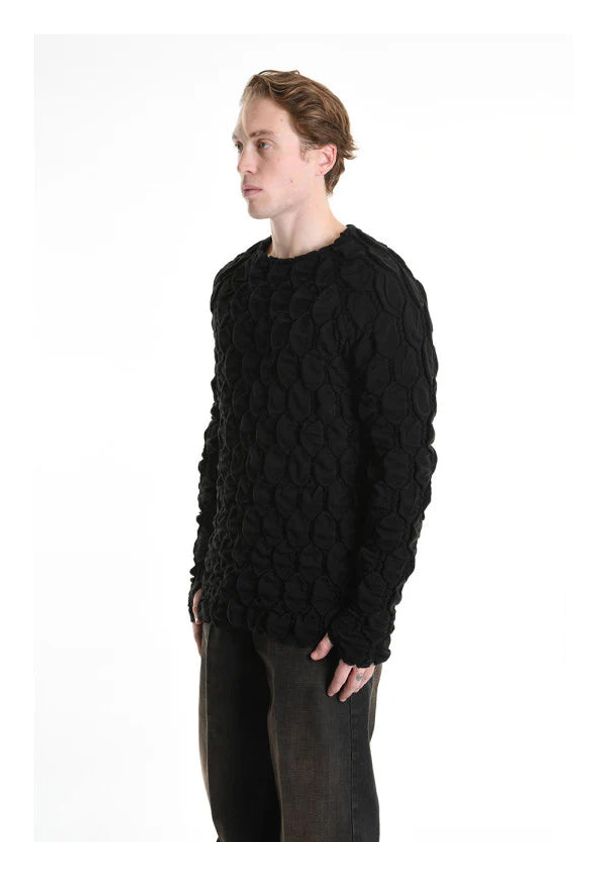 La Haine Inside Us Sweter | 3M M1156 | Mężczyzna | Czarny. Okazja: na co dzień. Kolor: czarny. Materiał: akryl, poliester, elastan. Styl: casual