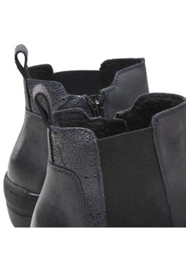 Go Soft Botki WI23-WARUNA-02 Granatowy. Kolor: niebieski. Materiał: nubuk, skóra