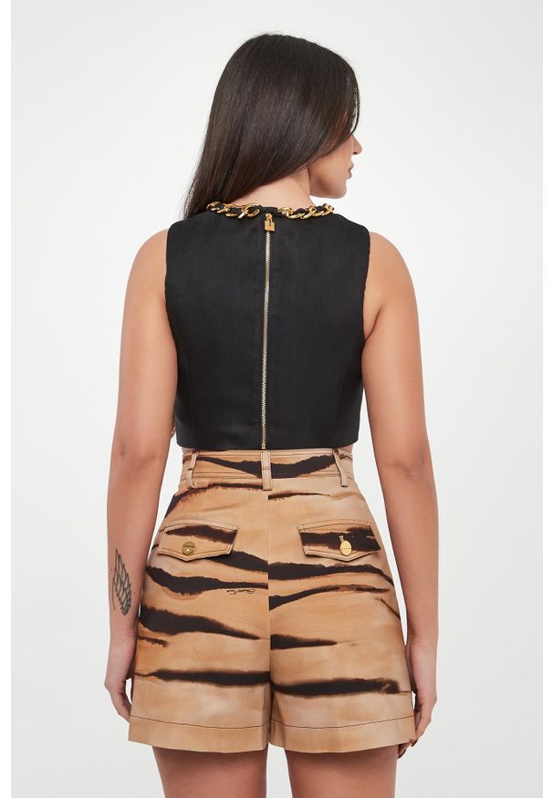 Elisabetta Franchi - Top damski z łańcuchem ELISABETTA FRANCHI