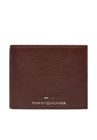 TOMMY HILFIGER - Tommy Hilfiger Mały Portfel Męski Th Premium Mini Cc Wallet AM0AM12781 Brązowy. Kolor: brązowy. Materiał: skóra