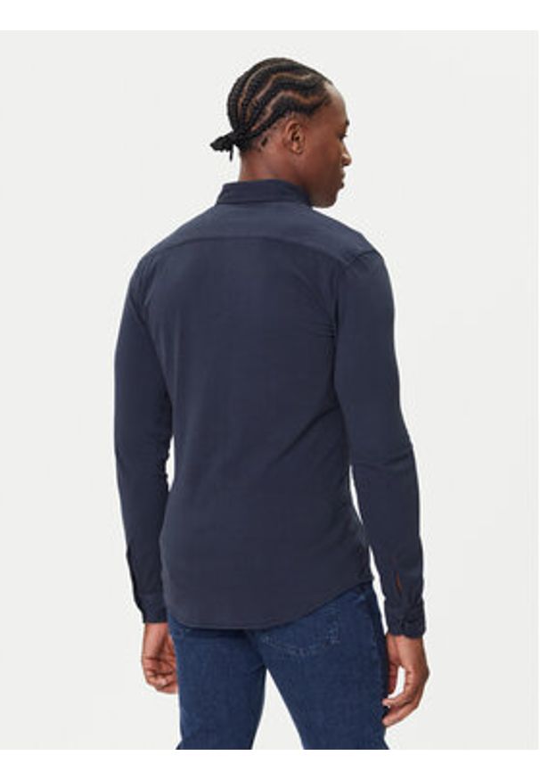 BOSS Koszula Myjersey 50543089 Granatowy Slim Fit. Kolor: niebieski. Materiał: bawełna