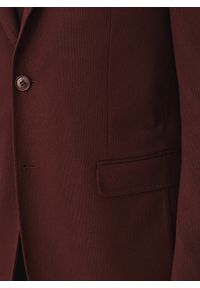 Pako Lorente - PAKO LORENTE – Brązowa gładka marynarka męska. Kolor: brązowy. Materiał: poliester, elastan, wiskoza. Wzór: gładki. Sezon: jesień #3