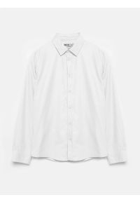 Big-Star - Koszula męska bawełniana biała Guberno 101. Okazja: na co dzień, na spotkanie biznesowe. Kolor: biały. Materiał: bawełna. Wzór: haft, jodełka, ze splotem. Styl: casual, elegancki, biznesowy #2