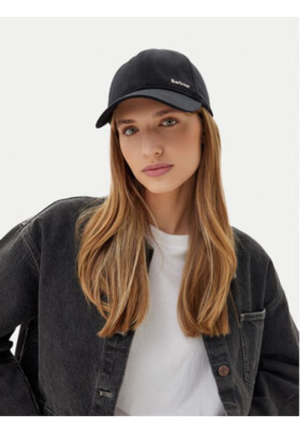 Barbour Czapka z daszkiem Olivia Sports LHA0493BK51 Czarny. Kolor: czarny. Materiał: bawełna, materiał