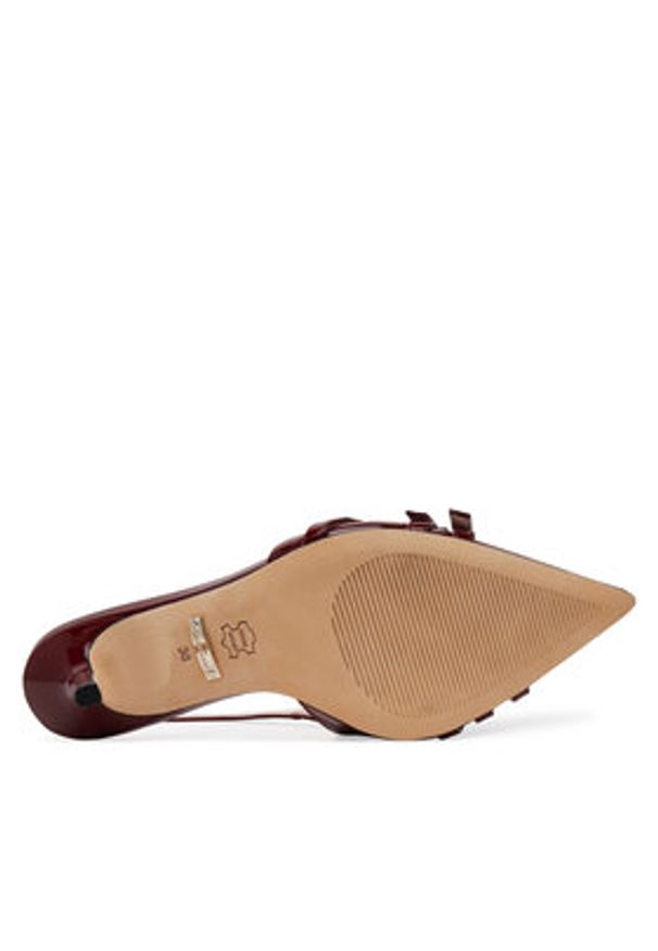Guess Sandały 5GGZ31 7231A Bordowy. Kolor: czerwony. Materiał: skóra