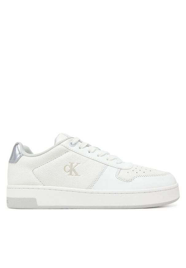 Calvin Klein Jeans Sneakersy Basket Cupsole Low Mg YW0YW01765 Biały. Kolor: biały. Materiał: skóra