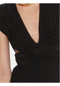 Elisabetta Franchi Sukienka wieczorowa AB-R15-56E2-V690 Czarny Regular Fit. Kolor: czarny. Materiał: wiskoza. Styl: wizytowy