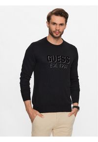 Guess Sweter Virgil M3YR03 Z3052 Czarny Regular Fit. Kolor: czarny. Materiał: syntetyk