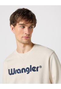 Wrangler - MESKA BLUZA WRANGLER LOGO CREW SWEAT VINTAGE WHITE 112350538. Styl: vintage #4