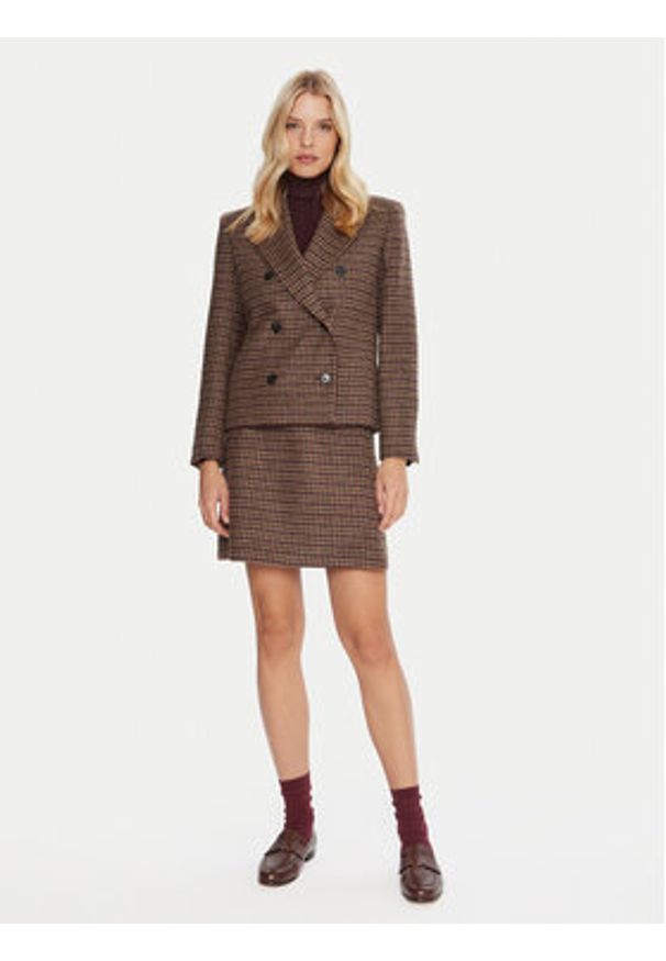 Weekend Max Mara Spódnica trapezowa Vata 2525106072 Brązowy Regular Fit. Kolor: brązowy. Materiał: wełna
