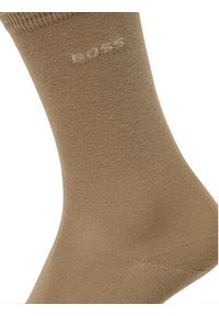 BOSS Zestaw 2 par wysokich skarpet unisex 50543398 Beżowy. Kolor: beżowy. Materiał: bawełna, materiał #4