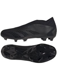 Adidas - Buty piłkarskie adidas Predator Accuracy.3 Ll Fg M GW4598 czarne czarne. Kolor: czarny. Materiał: syntetyk, guma. Sport: piłka nożna