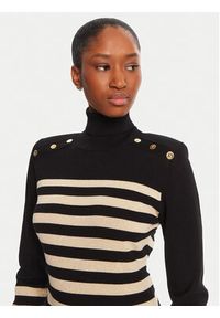 LOLA CASADEMUNT Golf LF2511008 Czarny Regular Fit. Typ kołnierza: golf. Kolor: czarny. Materiał: syntetyk, wiskoza #4