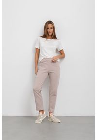 SPODNIE CHER CAFFE LATTE XS - Flawless. Okazja: na co dzień. Materiał: dzianina, skóra, guma, bawełna. Styl: casual, sportowy