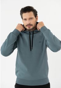 Volcano - Gładka bluza z kapturem B-ALMI. Typ kołnierza: kaptur. Materiał: dzianina, bawełna, materiał. Wzór: gładki. Styl: sportowy #1