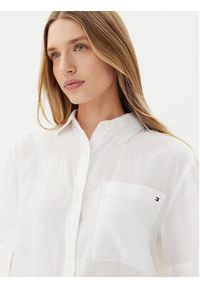 TOMMY HILFIGER - Tommy Hilfiger Koszula WW0WW44720 Biały Relaxed Fit. Kolor: biały. Materiał: len #5