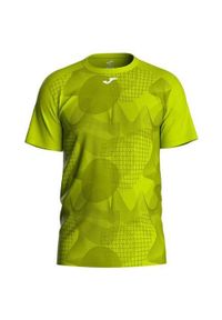 Koszulka treningowa męska Joma Challenge. Kolor: żółty, wielokolorowy, zielony. Materiał: poliester. Długość rękawa: krótki rękaw. Długość: krótkie
