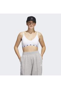 Adidas - adidas Purebare Light-Support Bra. Kolor: czarny, biały, wielokolorowy. Sport: fitness #1