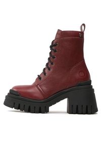 Altercore Botki Lacerta Vegan Bordowy. Kolor: czerwony. Materiał: skóra #5