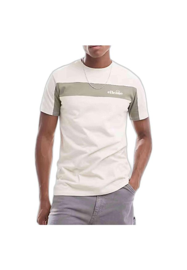 Koszulka męska Ellesse Baloncieri. Kolor: beżowy. Sport: turystyka piesza