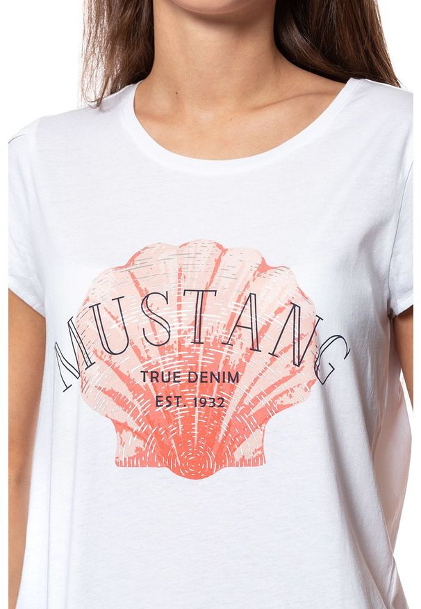 Mustang - MUSTANG T SHIRT DAMSKI Alina C Foilprint 1009473 2045. Wzór: nadruk
