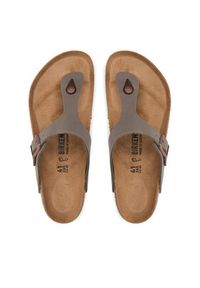 Birkenstock Japonki Gizeh 0043391 Szary. Kolor: szary. Materiał: skóra