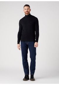 Wrangler - WRANGLER ROLL NECK KNIT MĘSKI SWETER BLACK W8D42P100. Okazja: na co dzień. Materiał: materiał, bawełna, wełna, nylon. Długość rękawa: długi rękaw. Długość: długie. Styl: elegancki, casual #3