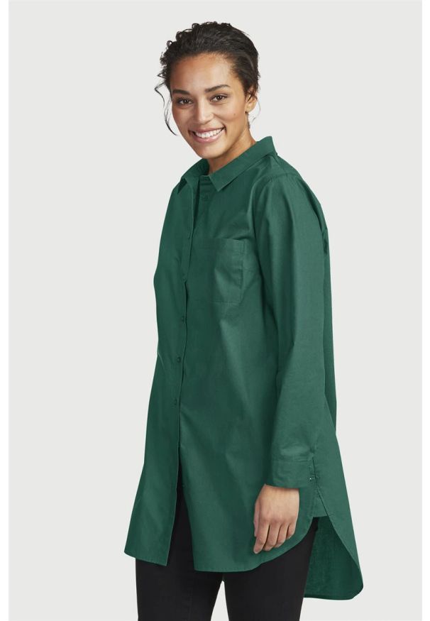 Cellbes - Długa koszula z bio bawełny. Kolor: zielony. Materiał: bawełna. Długość: długie