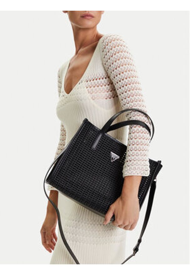 Guess Torebka Brigitta HWWZ72 06230 Czarny. Kolor: czarny. Materiał: skórzane