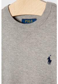Polo Ralph Lauren - Sweter dziecięcy 134-176 cm. Okazja: na co dzień. Typ kołnierza: polo. Kolor: szary. Materiał: bawełna, dzianina. Wzór: gładki. Styl: casual #2