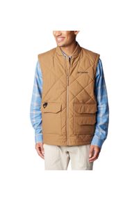 columbia - Kamizelka męska Columbia Rad Padded. Kolor: brązowy. Materiał: materiał