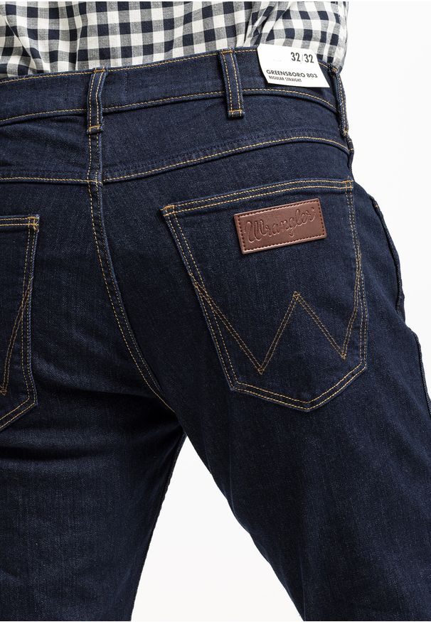 Wrangler - WRANGLER GREENSBORO MĘSKIE SPODNIE JEANSOWE JEANSY DŻINSY RINSE BLUE W15QSQX36 112142833