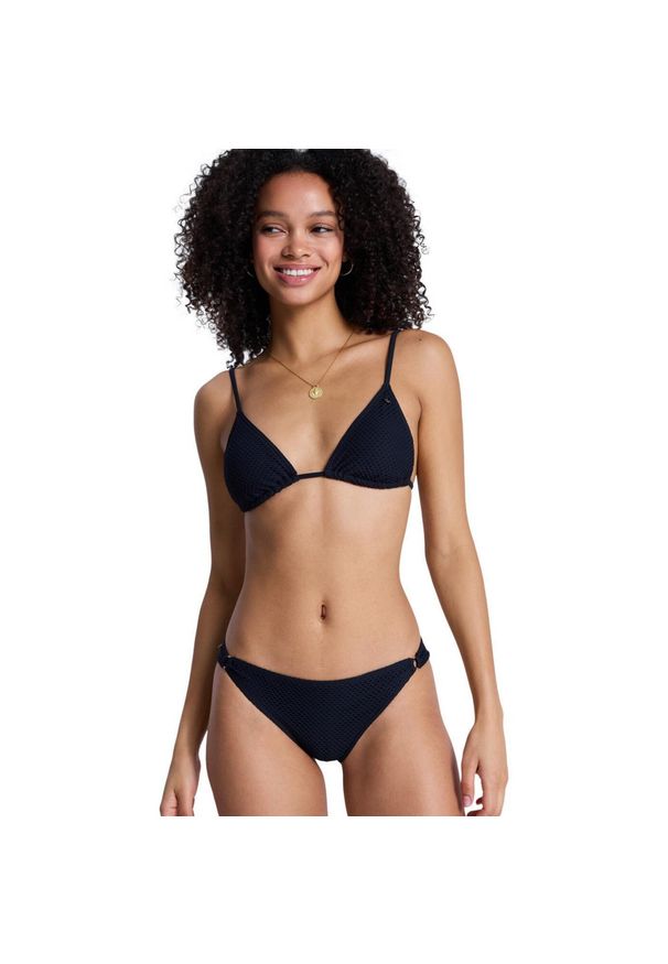 Roxy - Zestaw trójkątny bikini damski ROXY ISLAND. Kolor: szary. Materiał: tkanina, elastan, poliamid