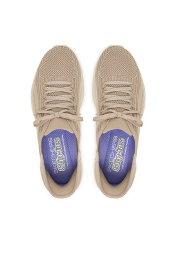 skechers - Skechers Sneakersy 149710/TPE Beżowy. Kolor: beżowy. Materiał: materiał